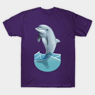 Beautiful Dolphin Jumping from Water T-Shirt